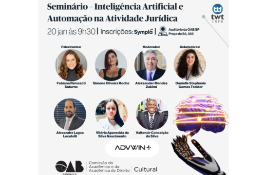 SEMINÁRIO – INTELIGÊNCIA ARTIFICIAL E AUTOMAÇÃO NA ATIVIDADE JURÍDICA