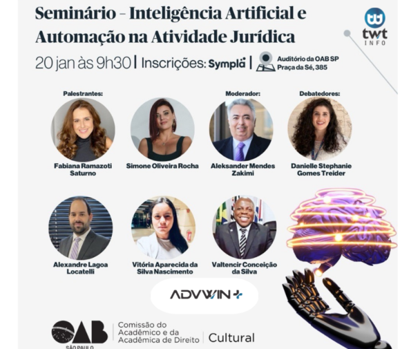 SEMINÁRIO – INTELIGÊNCIA ARTIFICIAL E AUTOMAÇÃO NA ATIVIDADE JURÍDICA